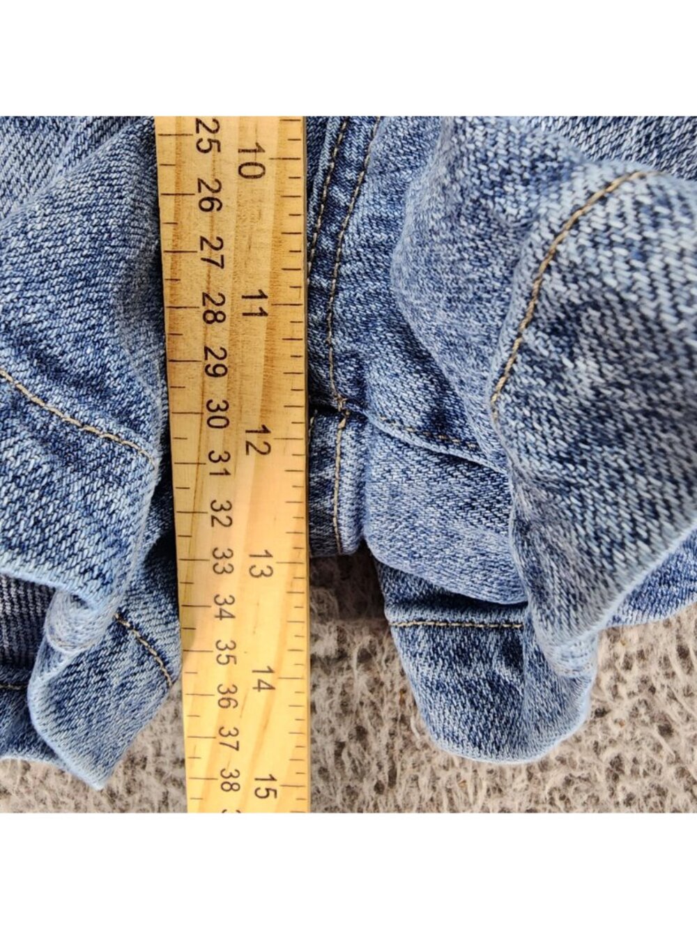KanCan Shorts Womens 31 Blue Stretch Denim Jean Jorts - Picture 6 of 13